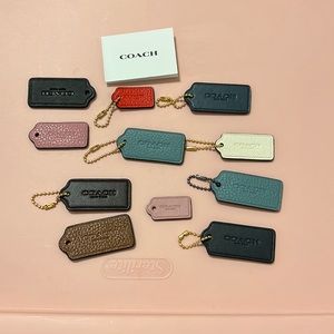 Coach leather tags bundle total of 11